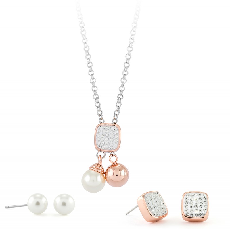 Pierre Cardin Jewellery Set Necklace & Earrings PXX7405